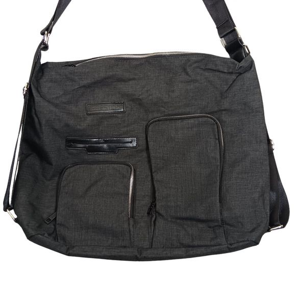 Prestige Travel Bag 15" x 12" x 4" Charcoal Gray Zippered Closure Carry On Slit - Picture 1 of 12